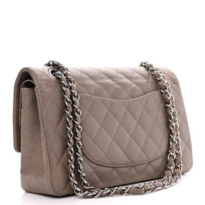Chanel Caviar Quilted Medium Double Flap Grey 3 of 12