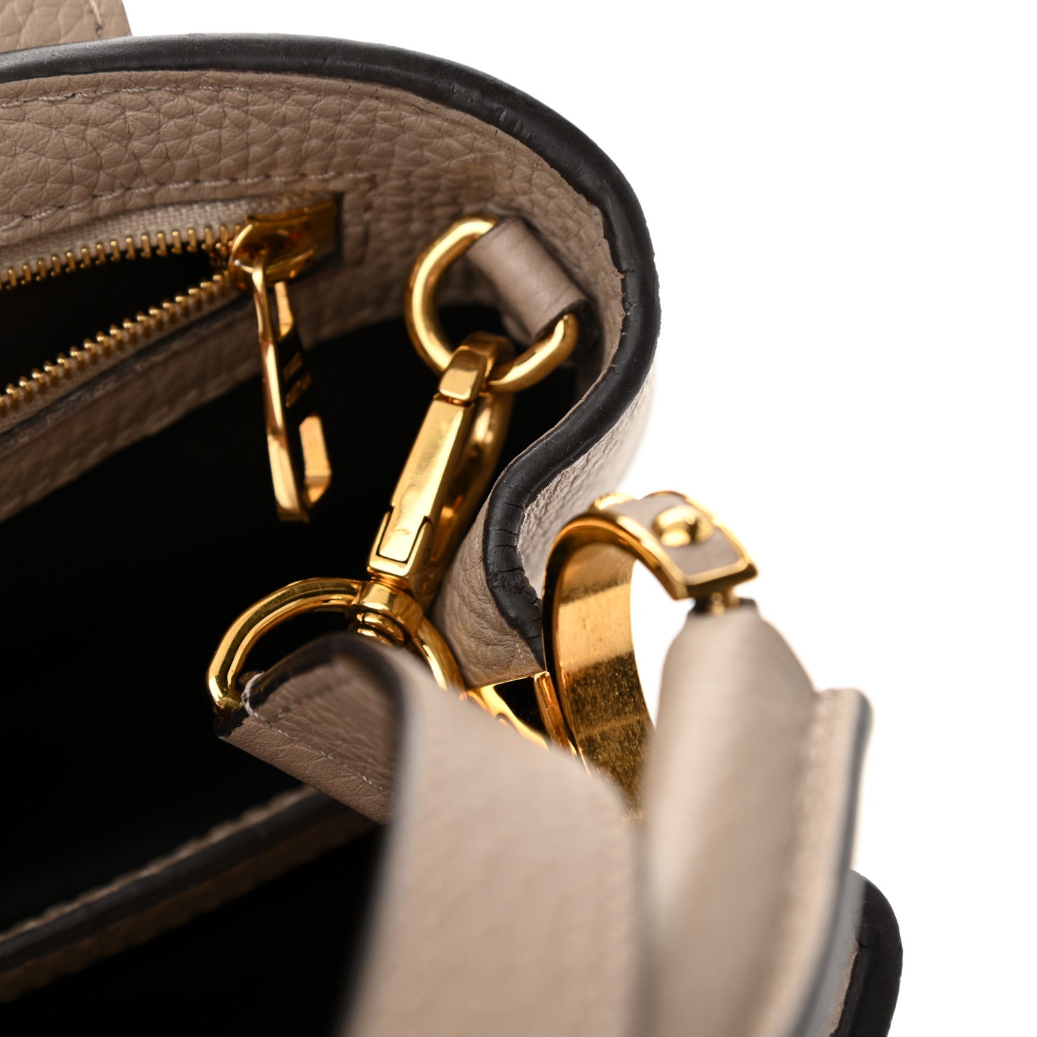 Louis Vuitton Taurillon Capucines BB Galet 10 of 12