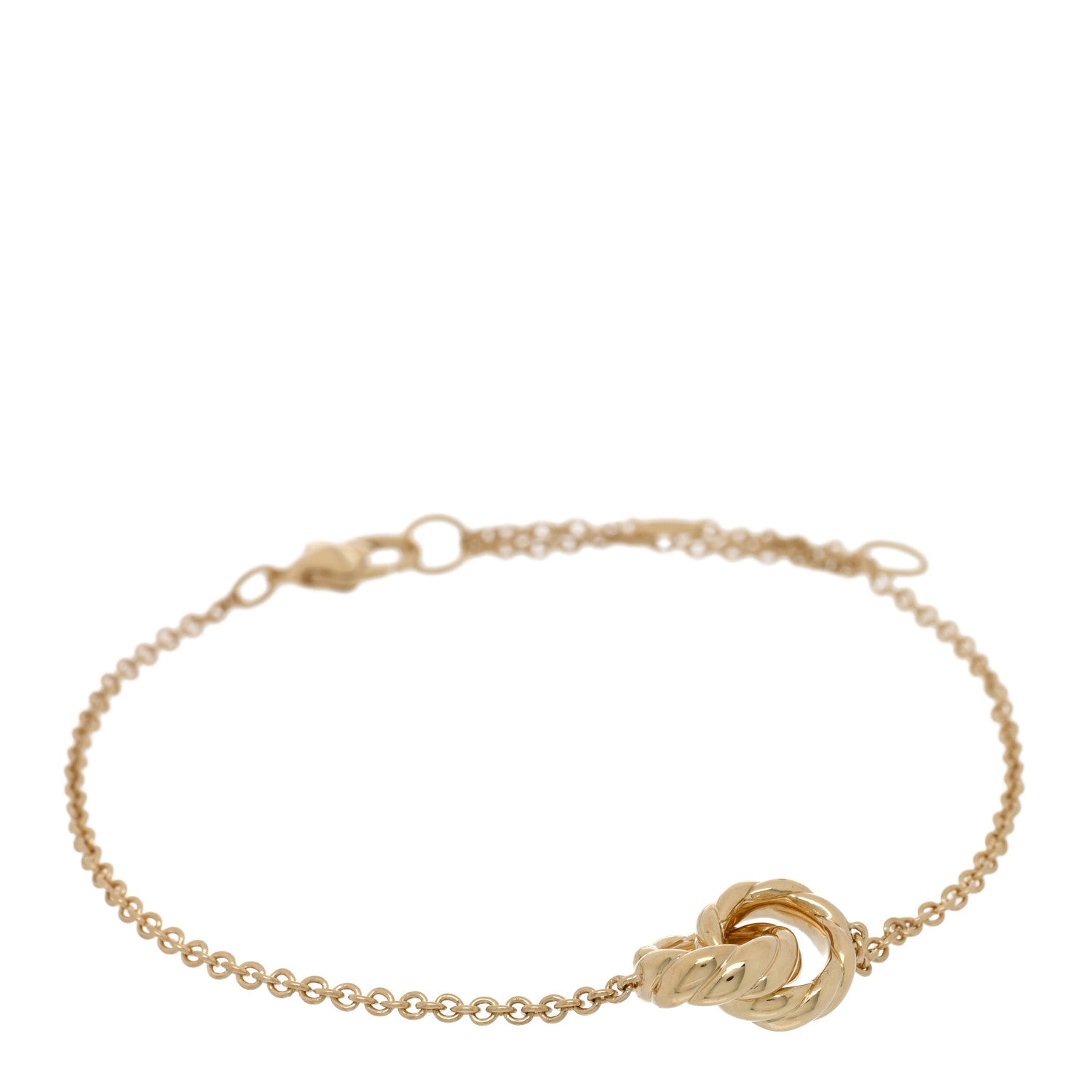 David Yurman 18K Yellow Gold Sculpted Cable Chain Bracelet 1 of 3