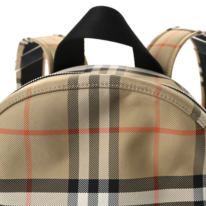 Burberry Nylon Check Childrens Medium Huey Backpack Sand 7 of 9