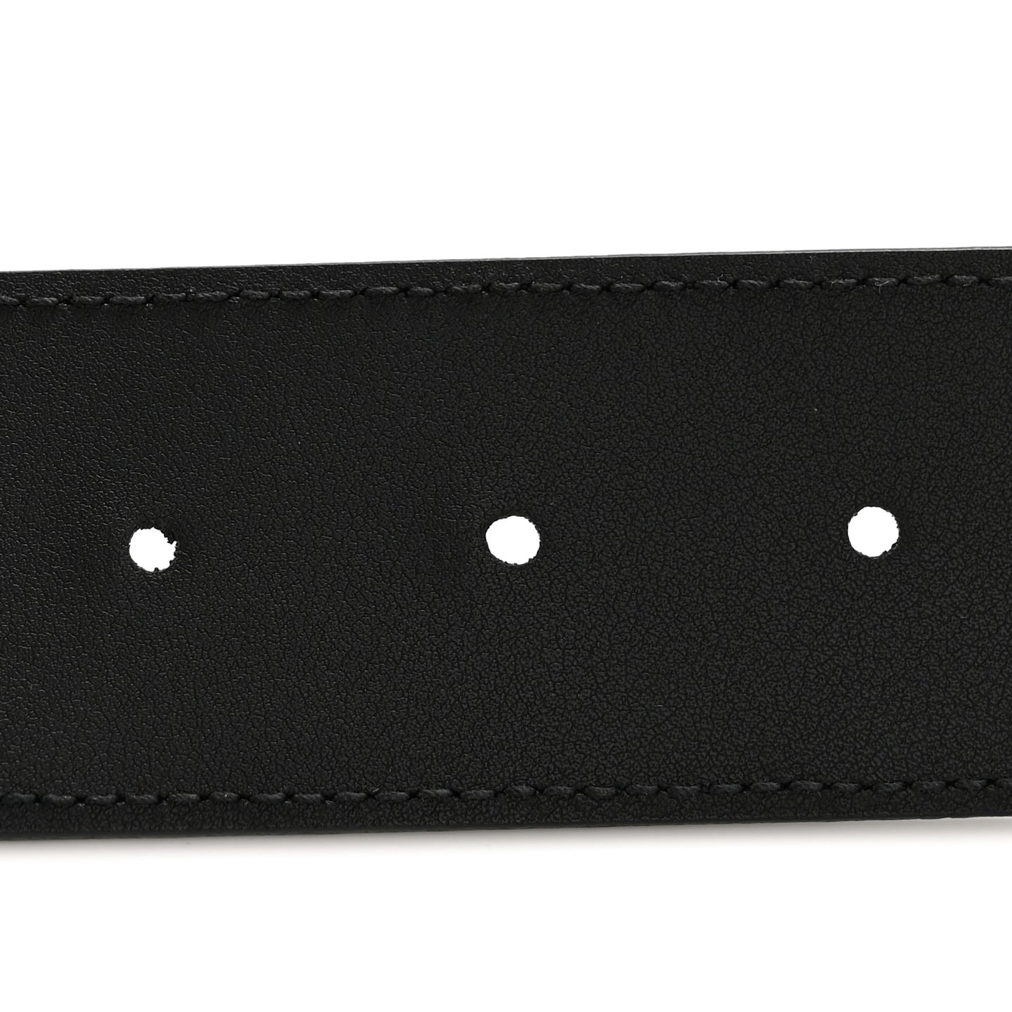 Moon Calfskin Pearl Double G 40mm Belt 90 36 Black Cream