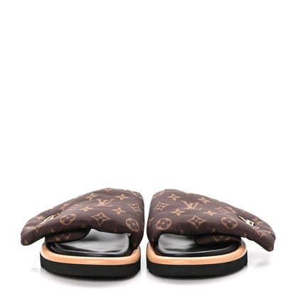Louis Vuitton Nylon Monogram LV Pool Pillow Flat Comfort Mule 40 Cacao Brown 2 of 9
