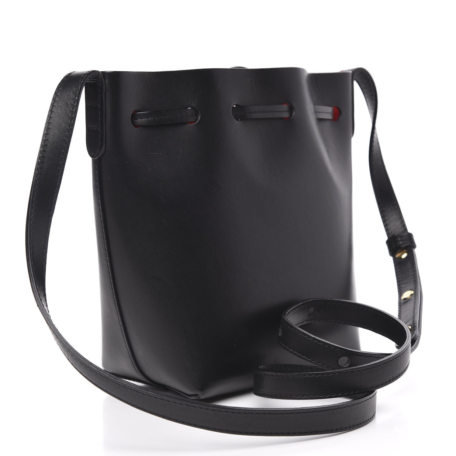 Mansur Gavriel Calfskin Mini Mini Bucket Bag Black Flamma 3 of 11