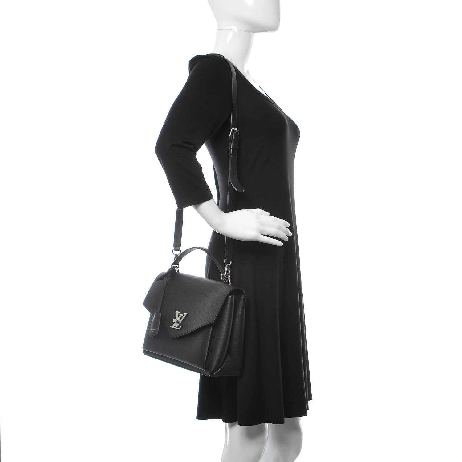Louis Vuitton Soft Calfskin My Lockme Top Handle Black 2 of 10