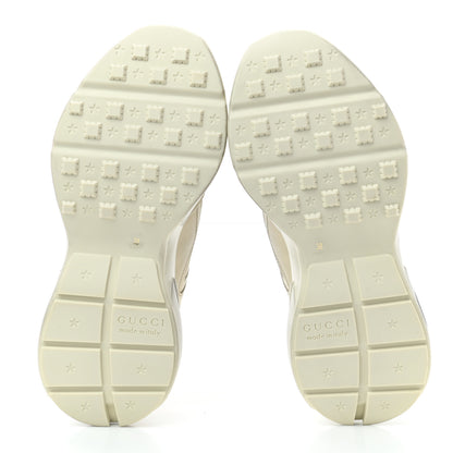 Gucci Calfskin Mouth Print Womens Rhyton Sneakers 38 Ivory 5 of 9
