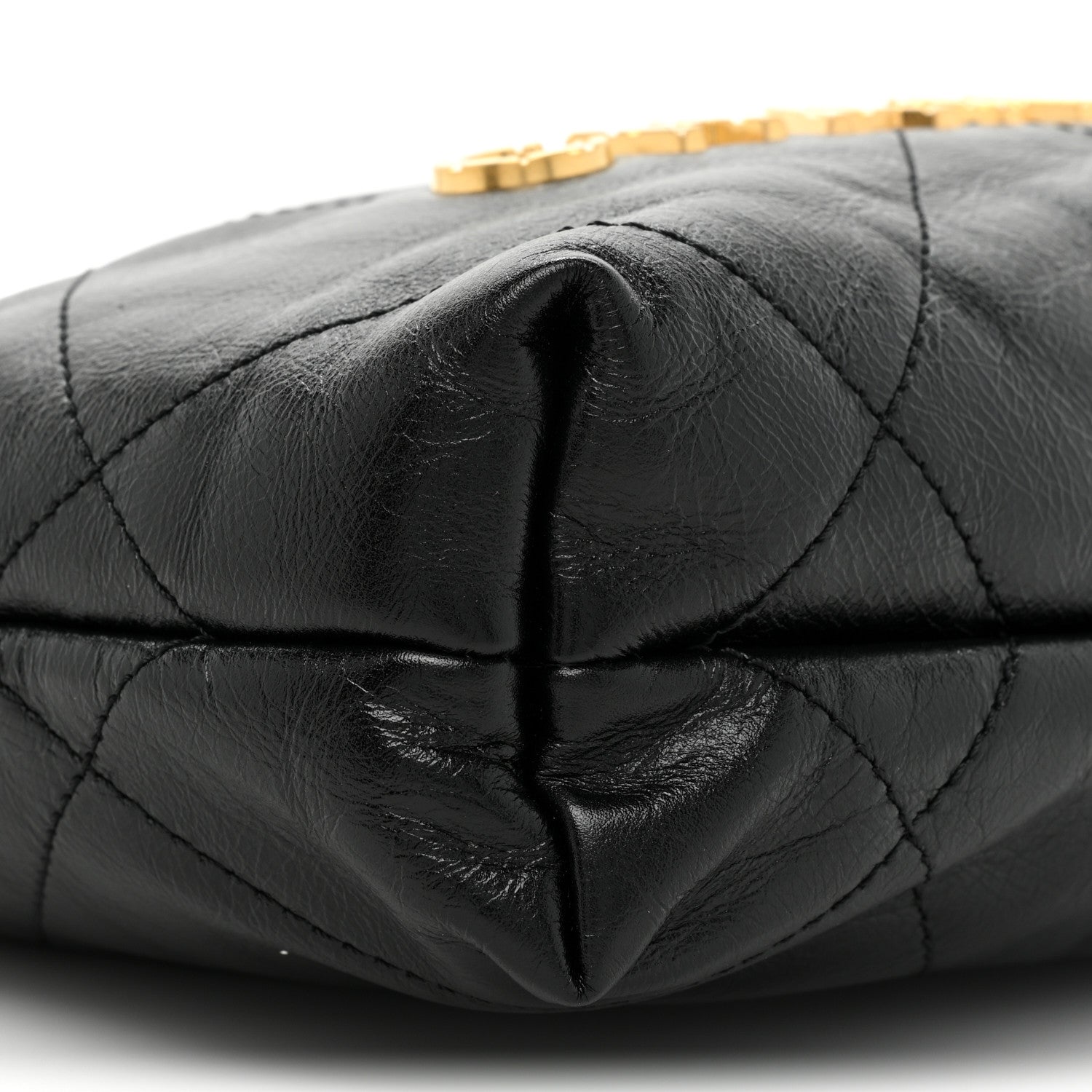 Chanel Shiny Crumpled Calfskin Quilted Pearl Mini Chanel 22 Black 9 of 10
