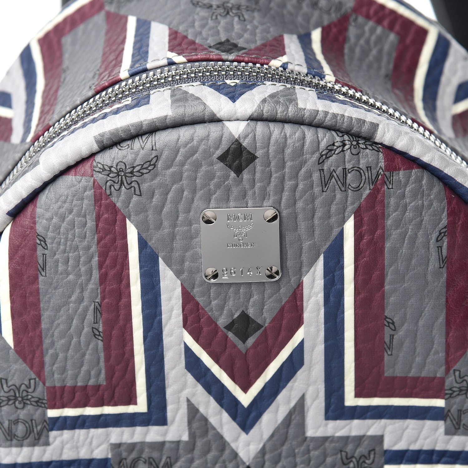 MCM Visetos Gunta Small Stark Backpack Phantom Grey 12 of 17