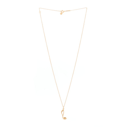 Tiffany 18K Rose Gold Paloma Picasso Graffiti Music Note Pendant Necklace 3 of 5