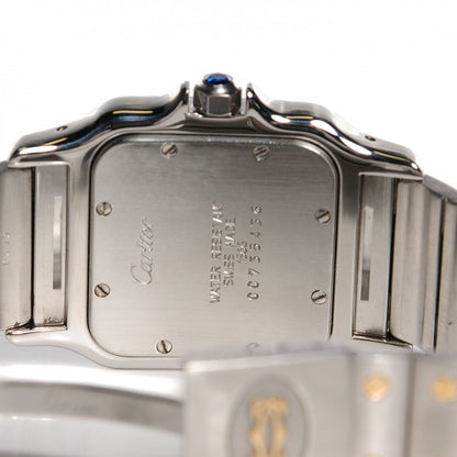 Cartier Stainless Steel 18K Yellow Gold 29mm Santos De Galbee Quartz Watch 6 of 15