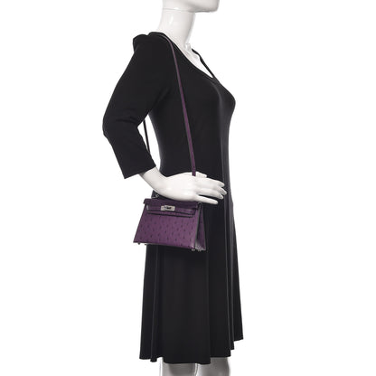 Hermes Ostrich Kelly Sellier Mini 20 Violine 2 of 11