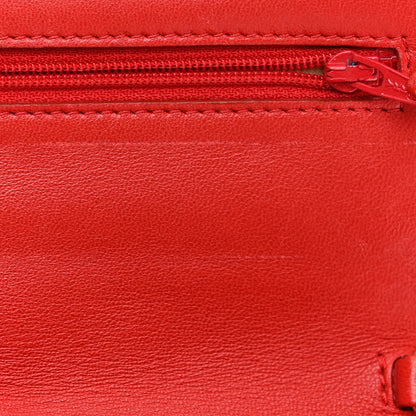 Chanel Lambskin Quilted Golden Class Wallet on Chain WOC Red 13 of 16
