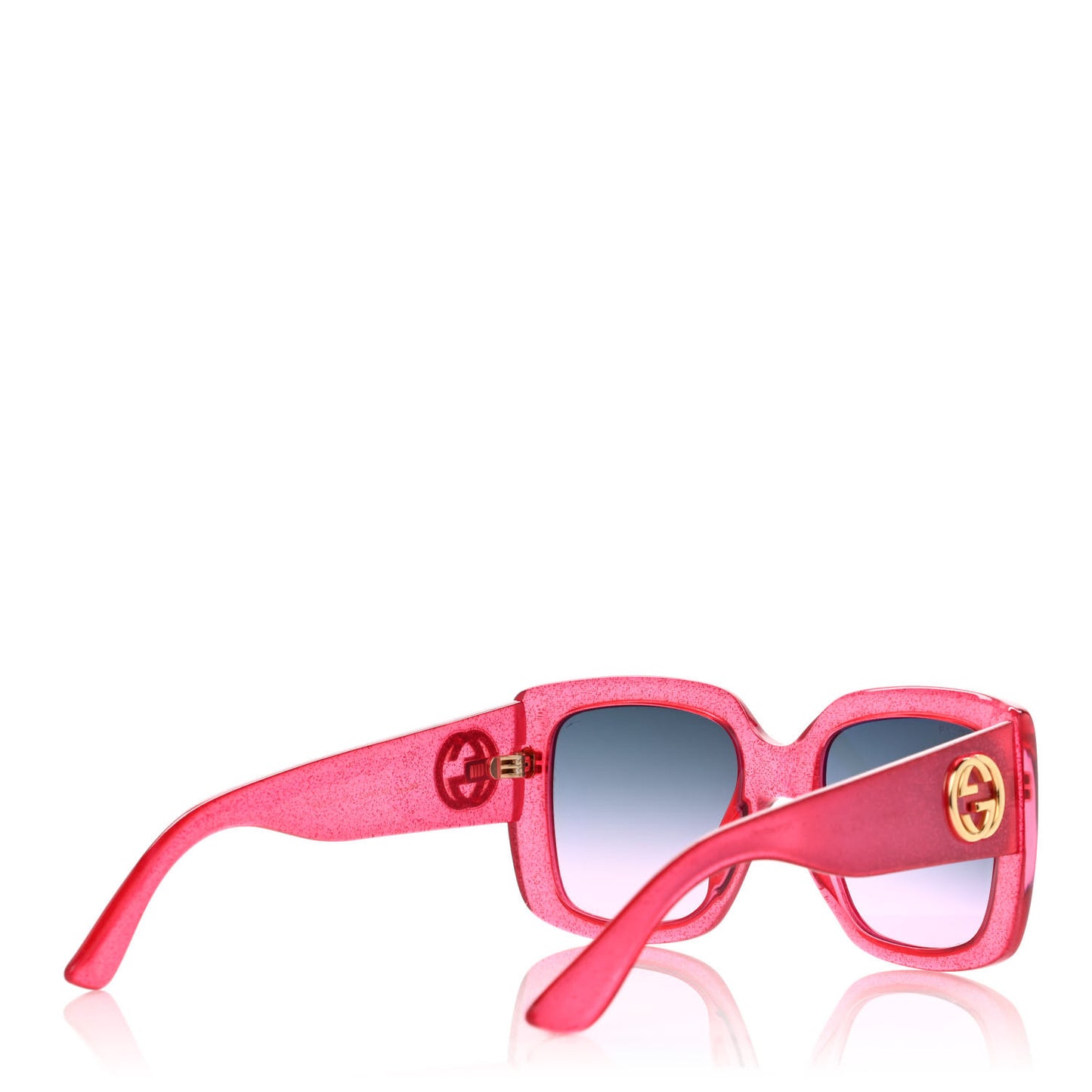Acetate Square Frame Glitter GG0141S Sunglasses Pink