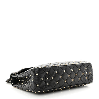 Valentino Garavani Nappa Medium Rockstud Spike Shoulder Bag Black 4 of 12
