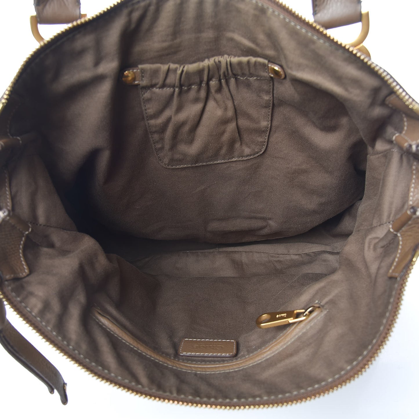 Calfskin Large Marcie Satchel Barbour Khaki