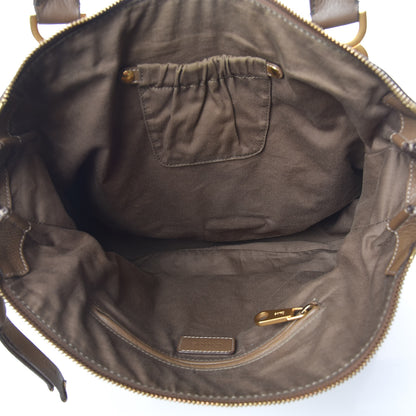 Chloe Calfskin Large Marcie Satchel Barbour Khaki 5 of 10
