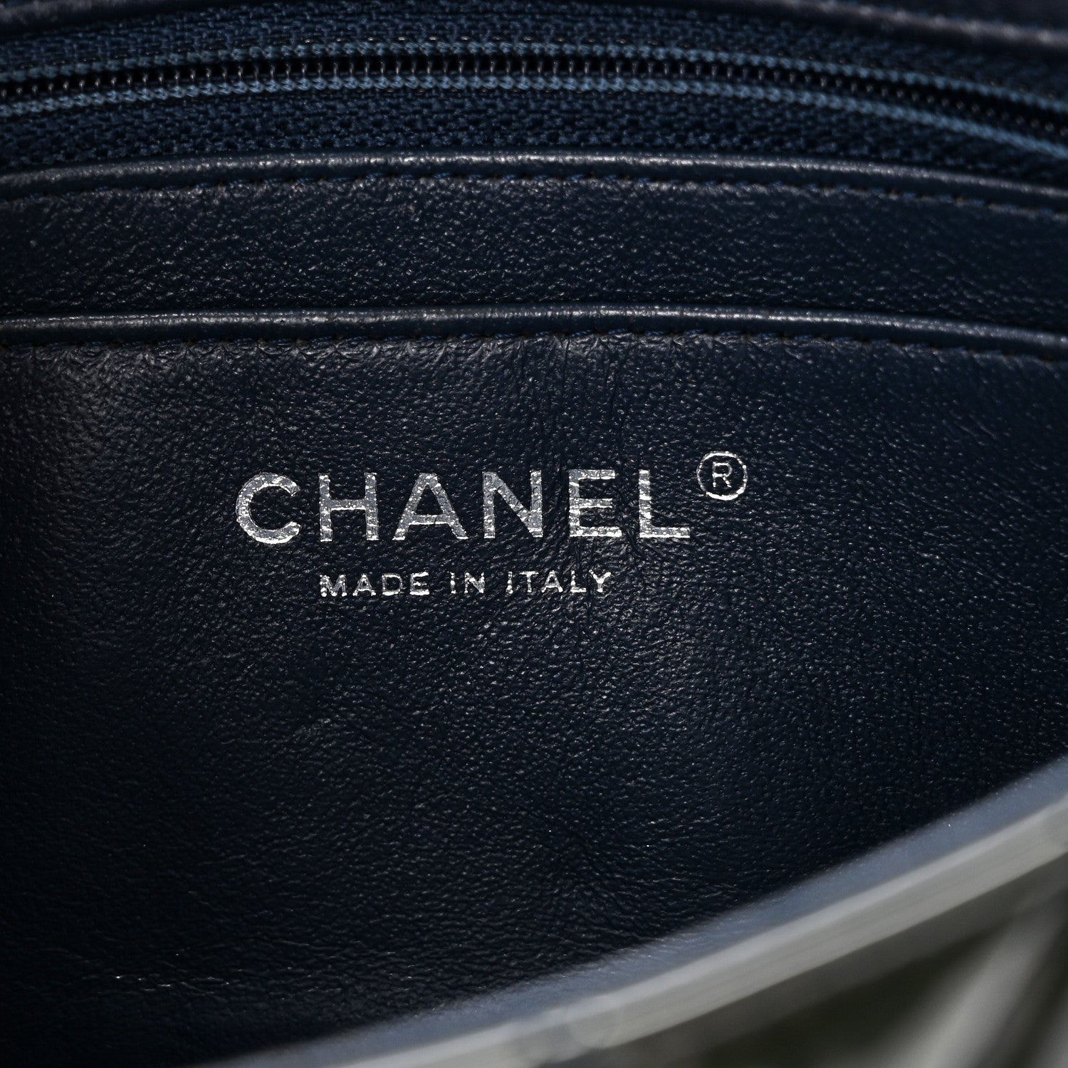 Chanel Patent Calfskin Quilted Mini Rectangular Flap Navy Blue 6 of 10