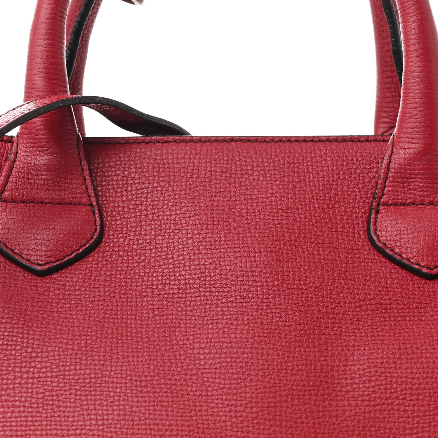 Burberry Derby Calfskin House Check Medium Banner Tote Russet Red 9 of 16