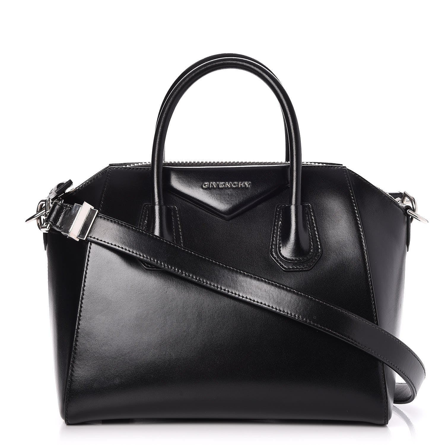 Givenchy Shiny Lord Calfskin Medium Antigona Black 1 of 7