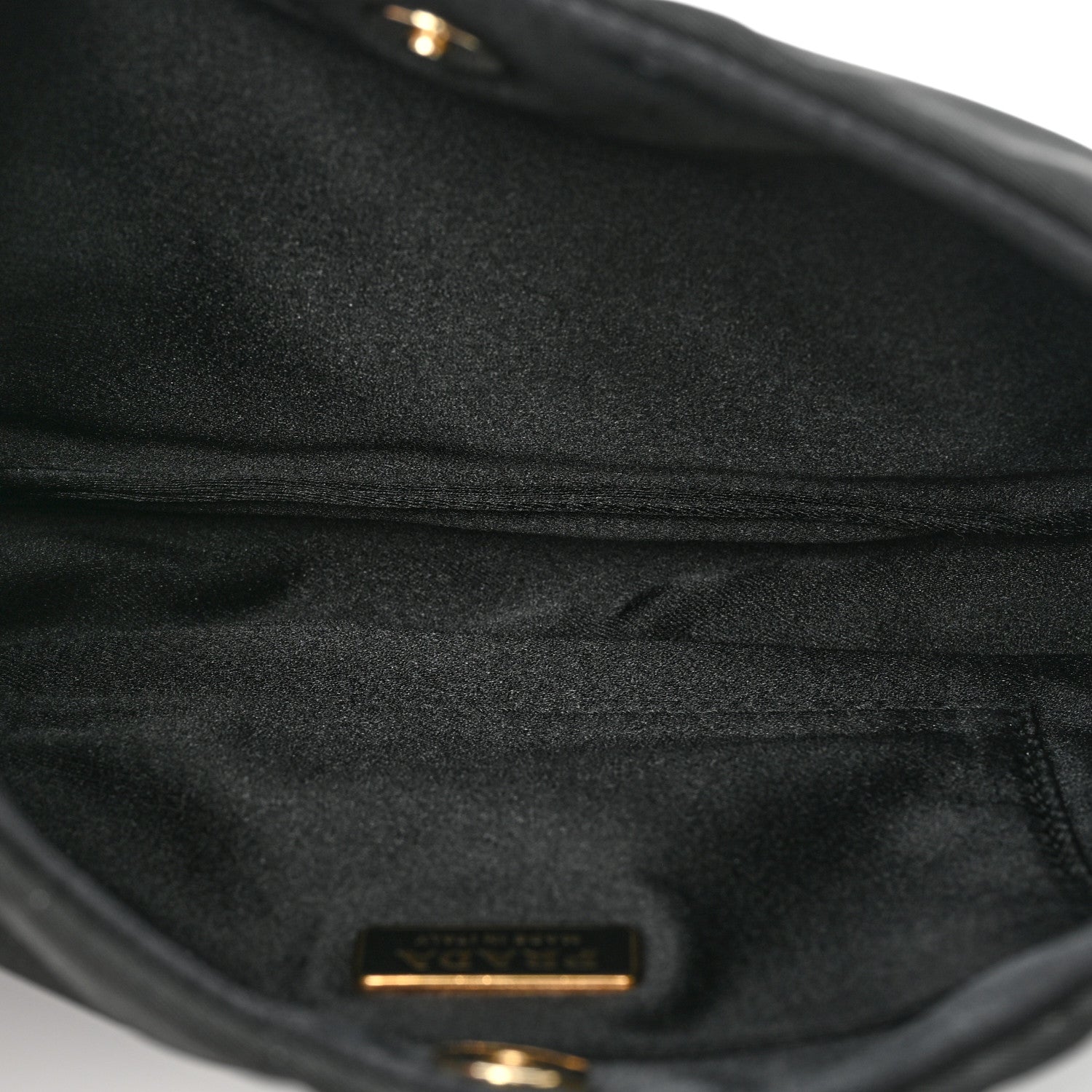 Prada Tessuto Light Nylon Chain Shoulder Bag Black 5 of 9