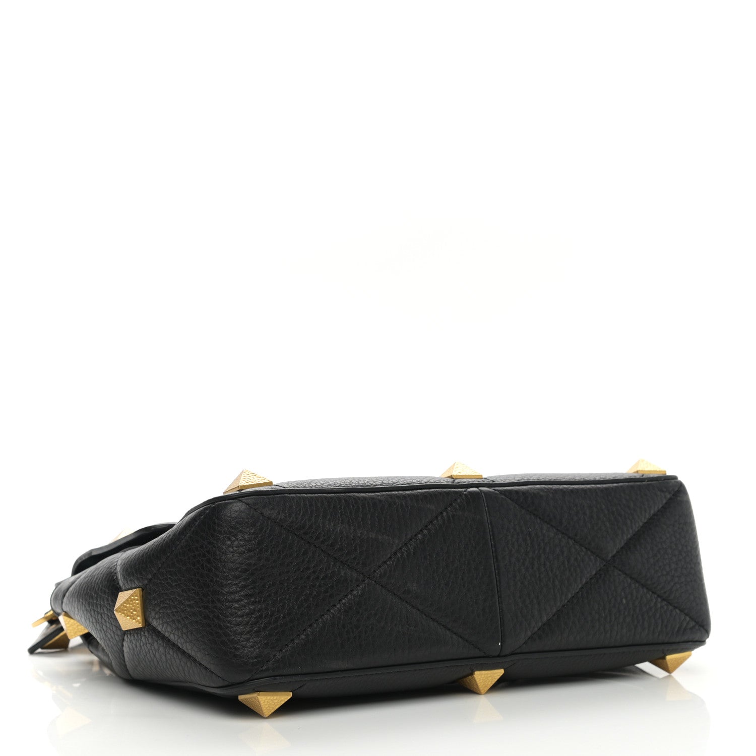 Valentino Garavani Nappa Large Roman Stud Shoulder Bag Black 3 of 8