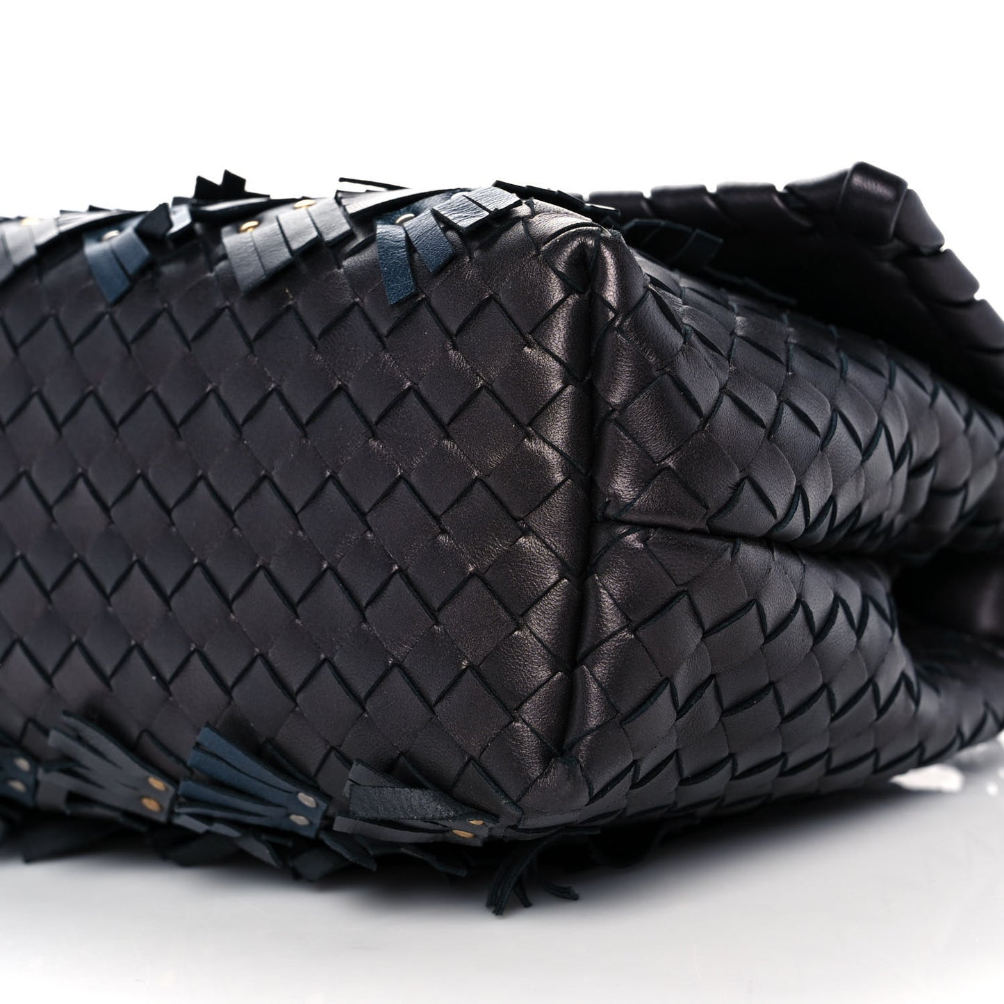 Nappa Intrecciato Studded Nodini Bag Black