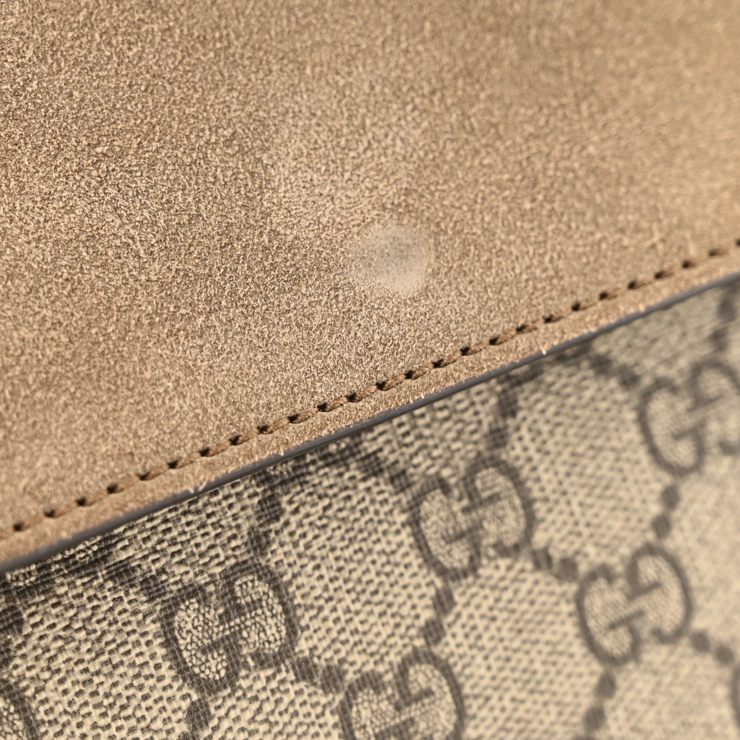 GG Supreme Monogram Small Dionysus Shoulder Bag Taupe