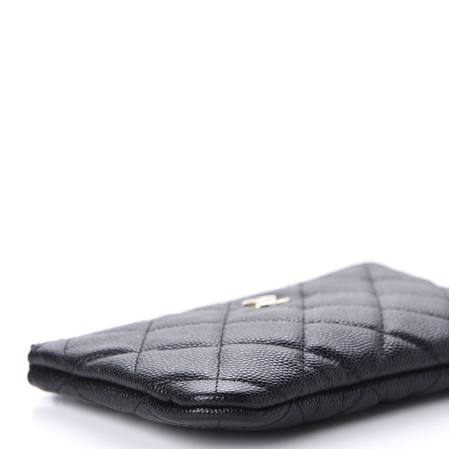 Caviar Quilted Small Cosmetic Case Black