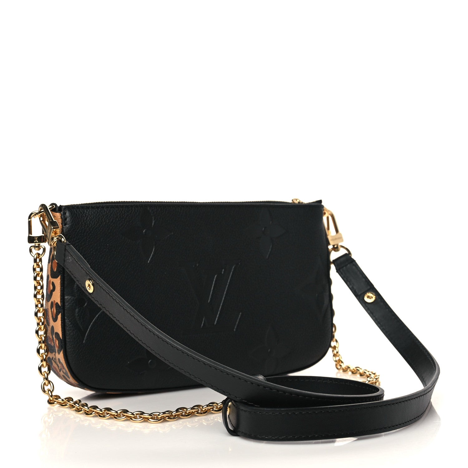 Louis Vuitton Empreinte Monogram Giant Wild At Heart Multi Pochette Accessories Black 3 of 7