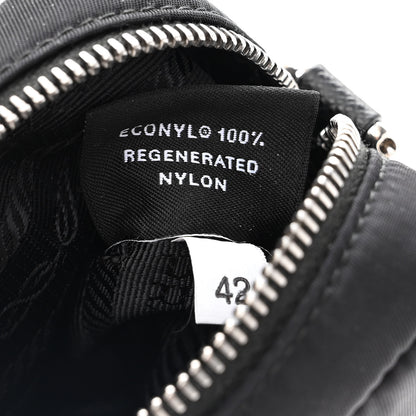 Prada Tessuto Nylon Saffiano Mini Crossbody Pouch Black 8 of 11