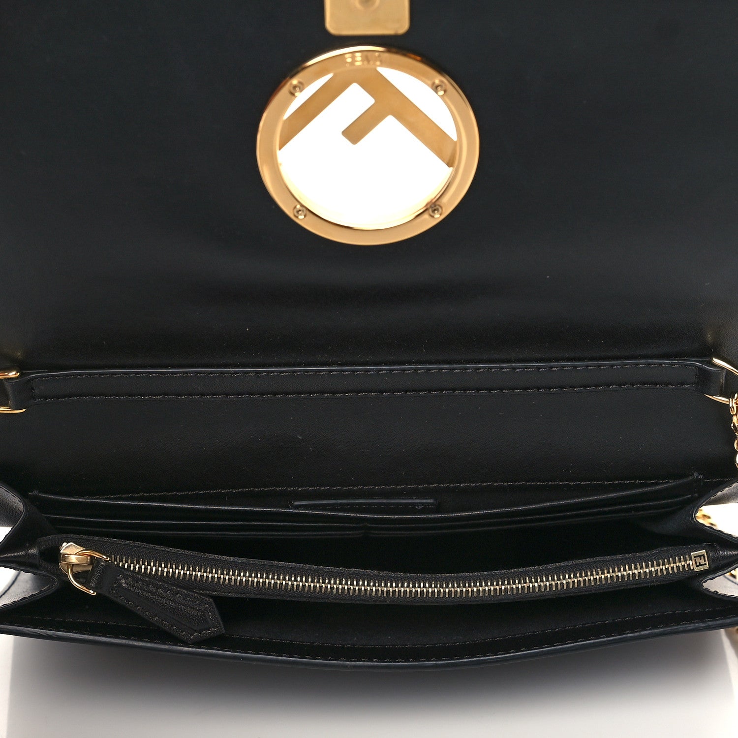 Fendi Vitello Liberty Lucido F is Fendi Wallet on Chain Black 5 of 10