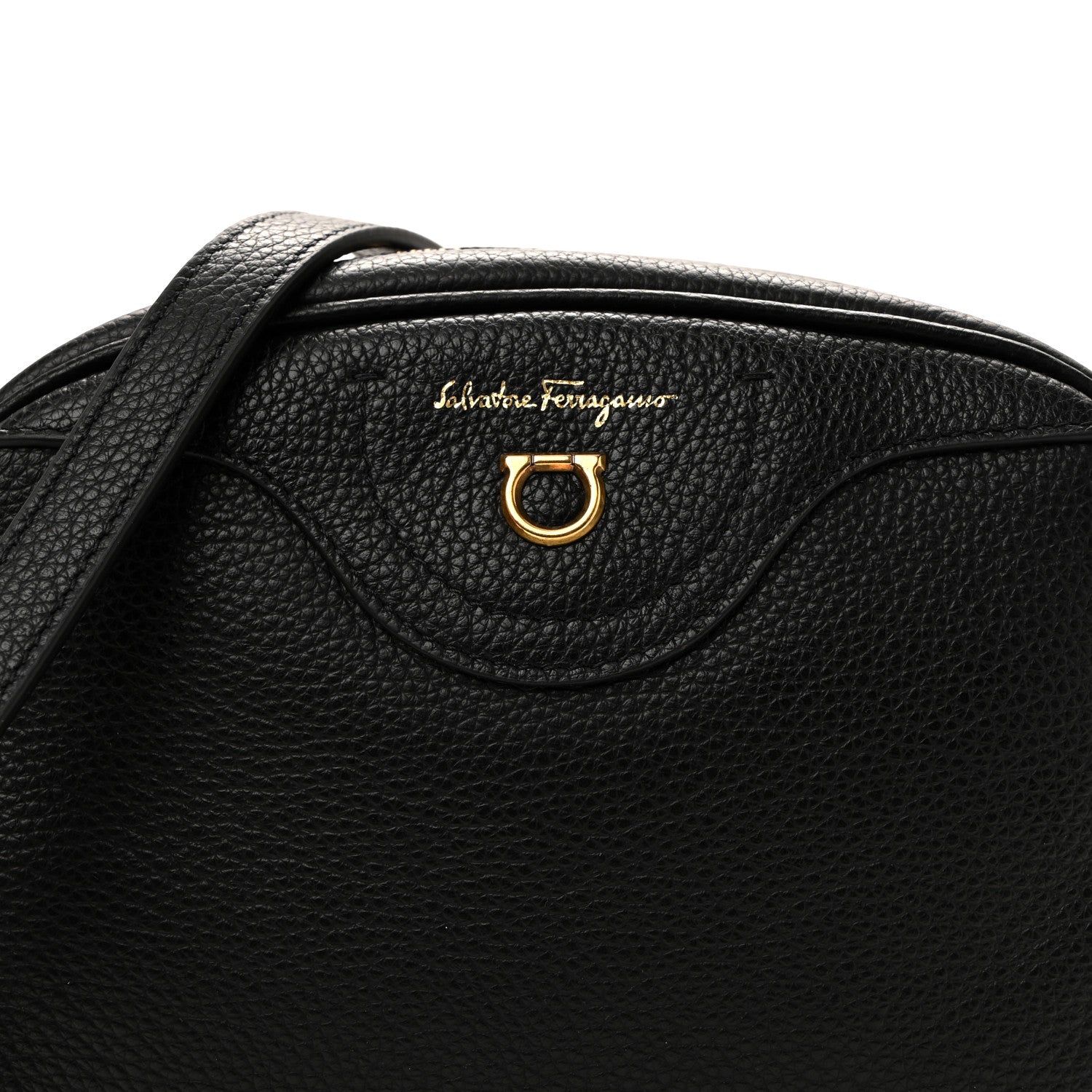 Salvatore Ferragamo Calfskin Travel Camera Crossbody Bag Black 8 of 10