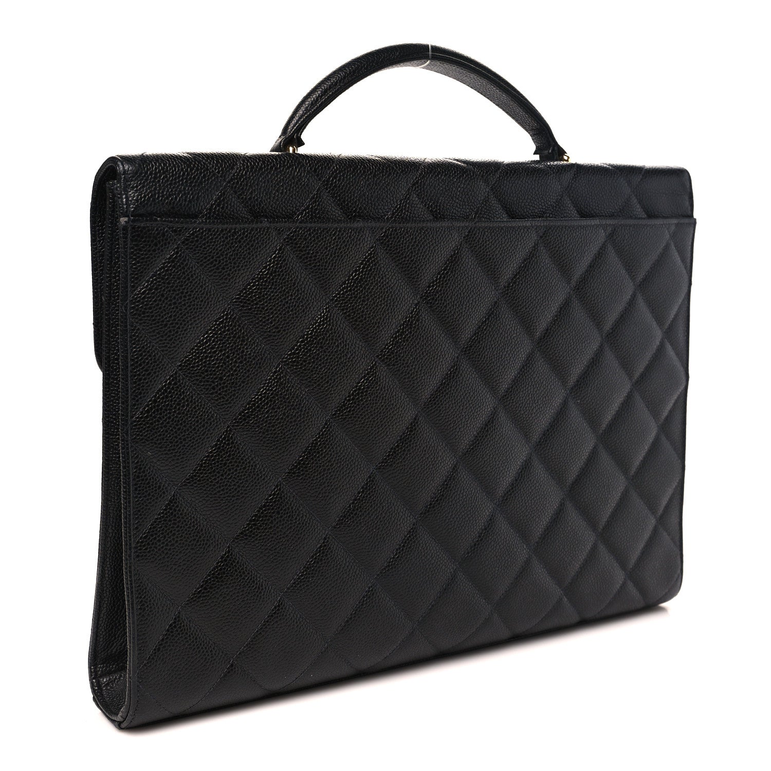 Chanel Caviar Quilted Briefcase Laptop Bag Black 3 of 12