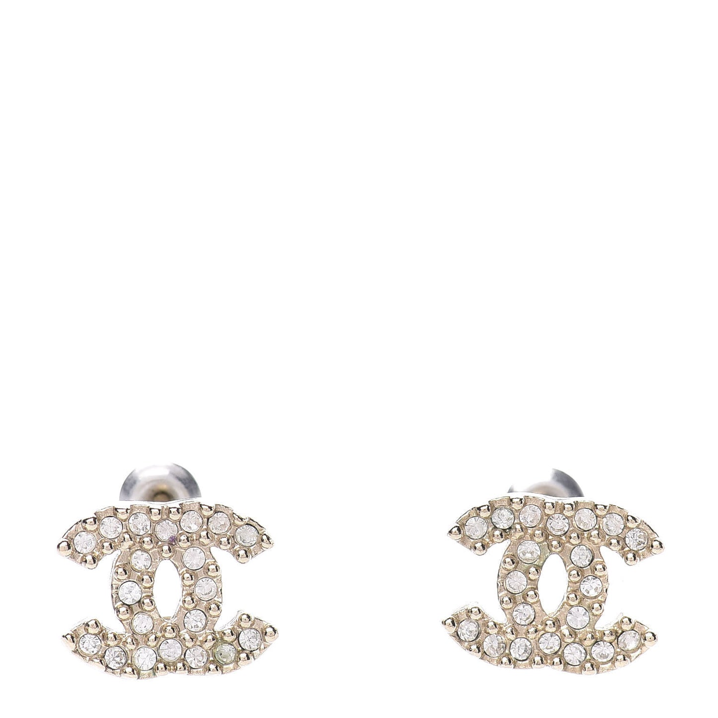 Crystal CC Earrings Gold