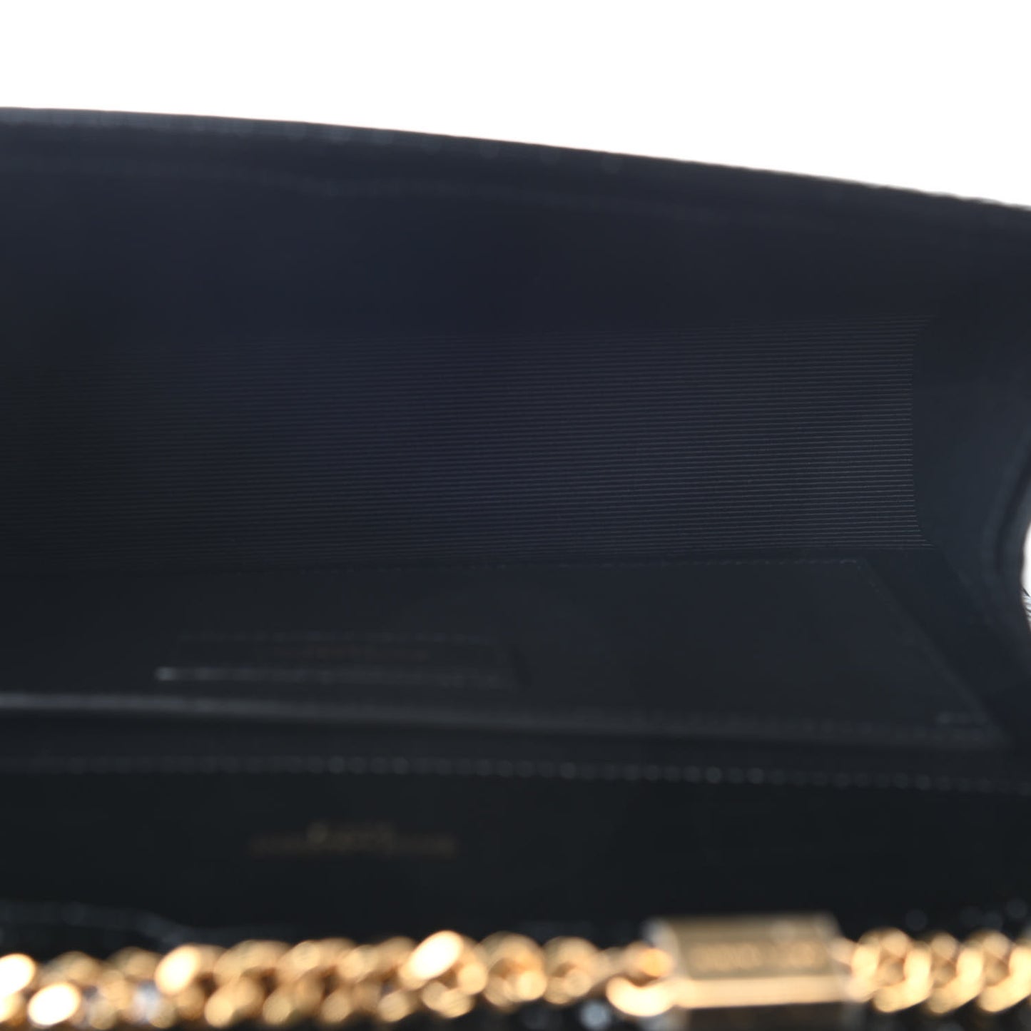 Calfskin Crocodile Embossed Medium Classic Monogram Kate Tassel Satchel Black