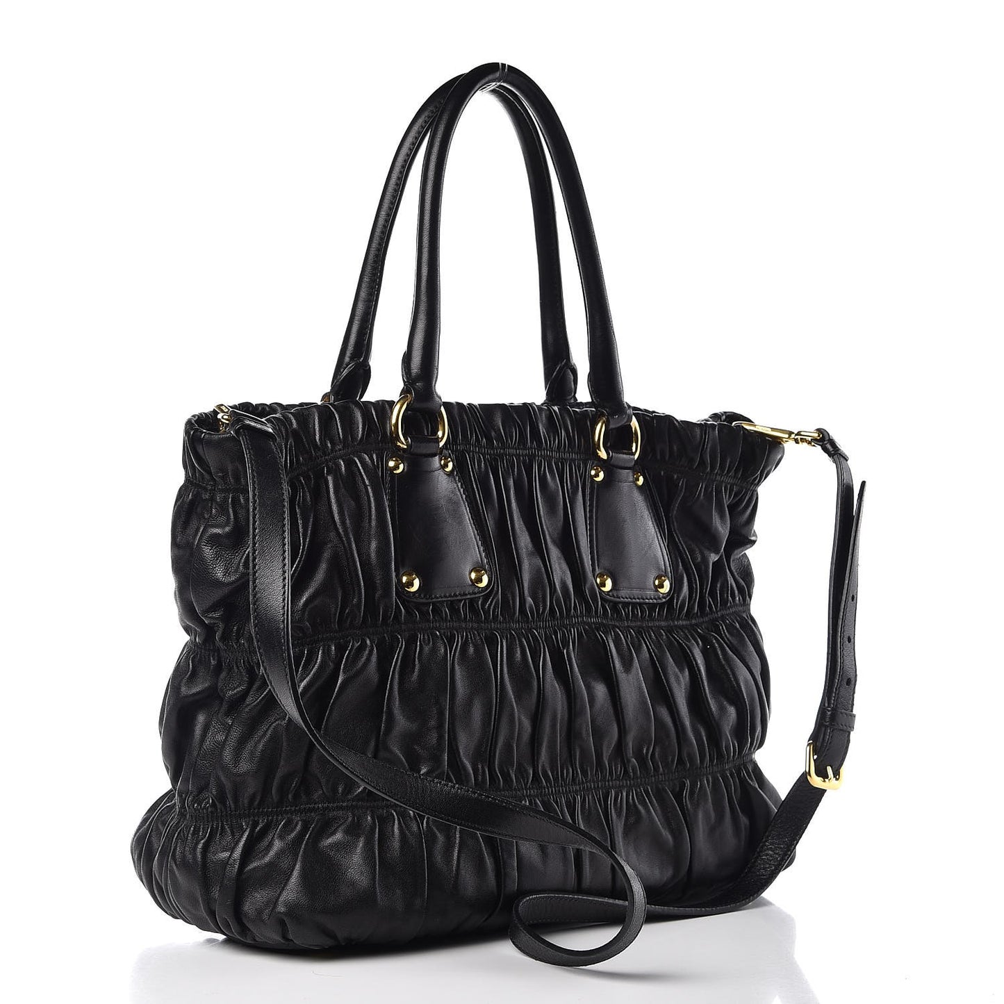 Nappa Gaufre Tote Black