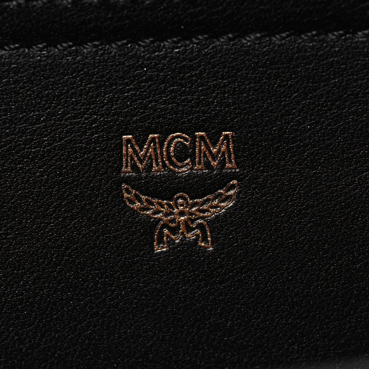 MCM Metallic Visetos Medium Shopper Tote Silver Black 6 of 10