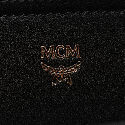 MCM Metallic Visetos Medium Shopper Tote Silver Black 6 of 10
