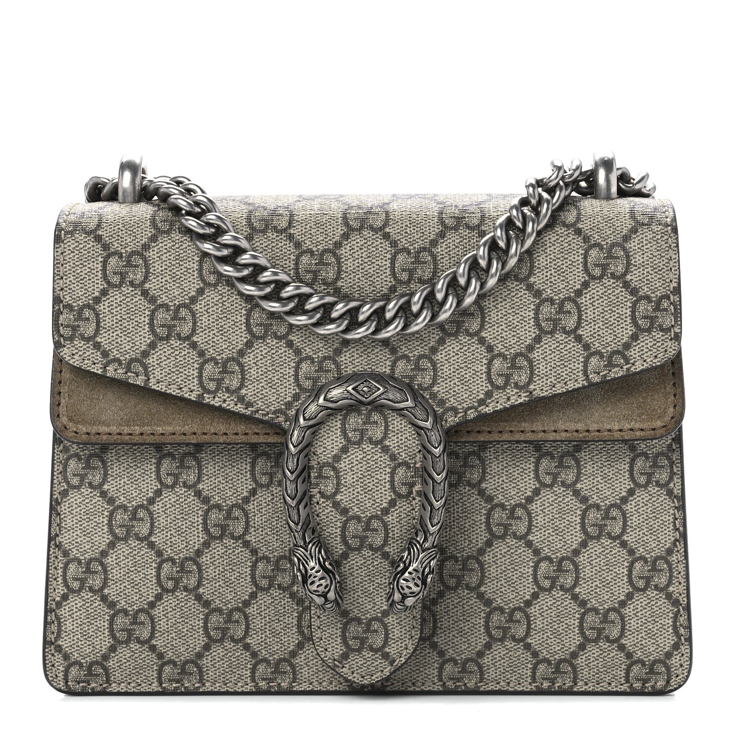 Gucci GG Supreme Monogram Mini Dionysus Shoulder Bag Taupe 1 of 12