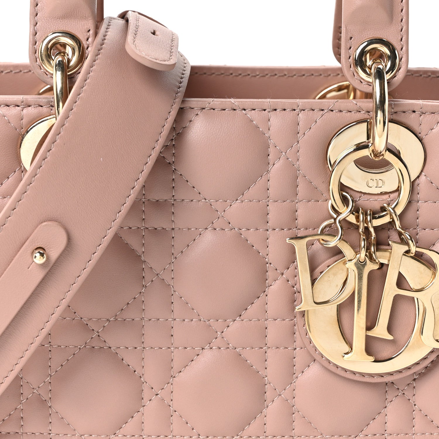 Christian Dior Lambskin Cannage Small My ABCDior Lady Dior Fard 8 of 11