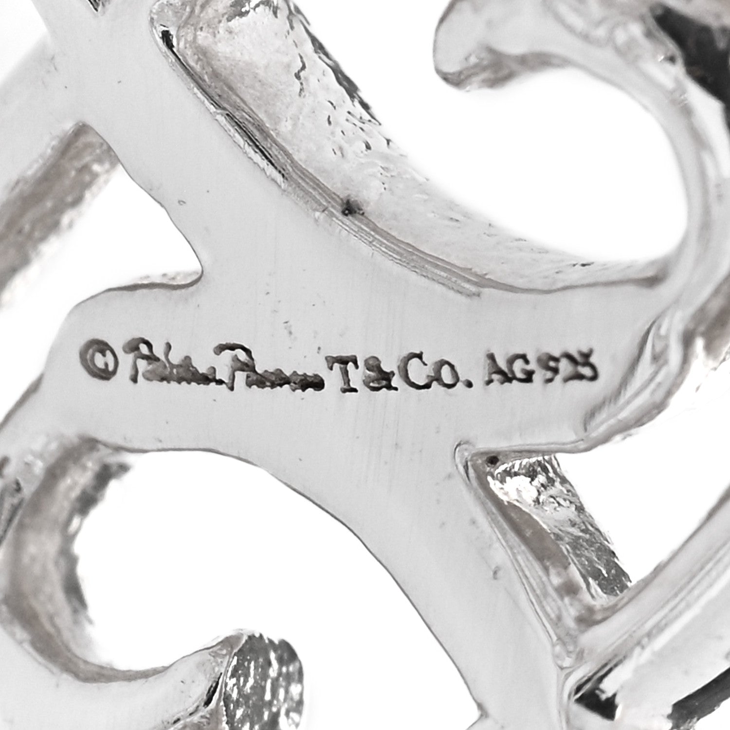 Tiffany Sterling Silver Paloma Picasso Loving Heart Band Ring 49 5 4 of 4
