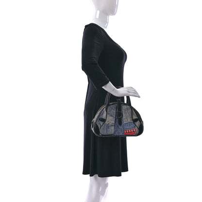 Christian Dior Denim Speedway Mini Saddle Bowler Blue 2 of 12