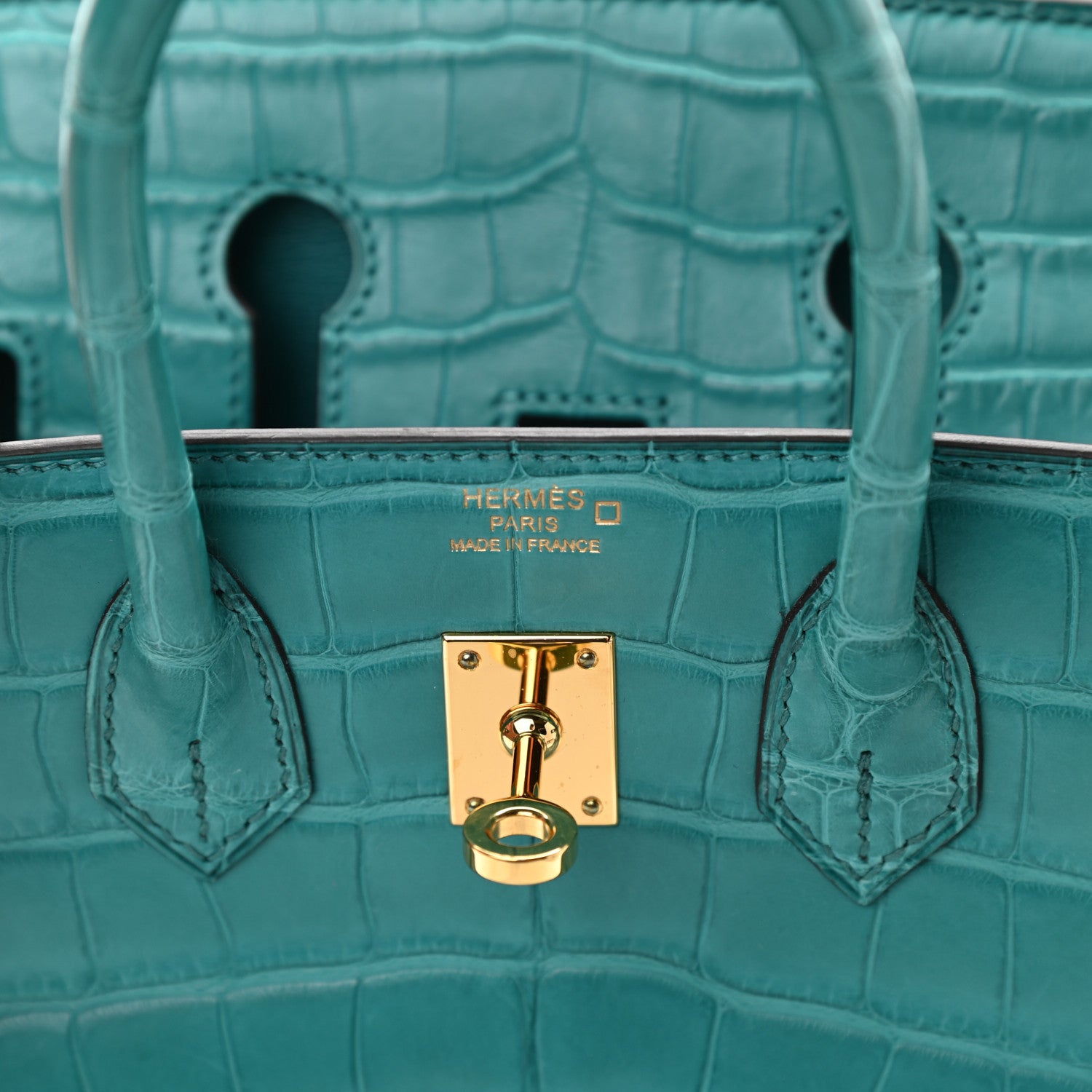 Hermes Matte Alligator Birkin 25 Bleu Paon 6 of 11