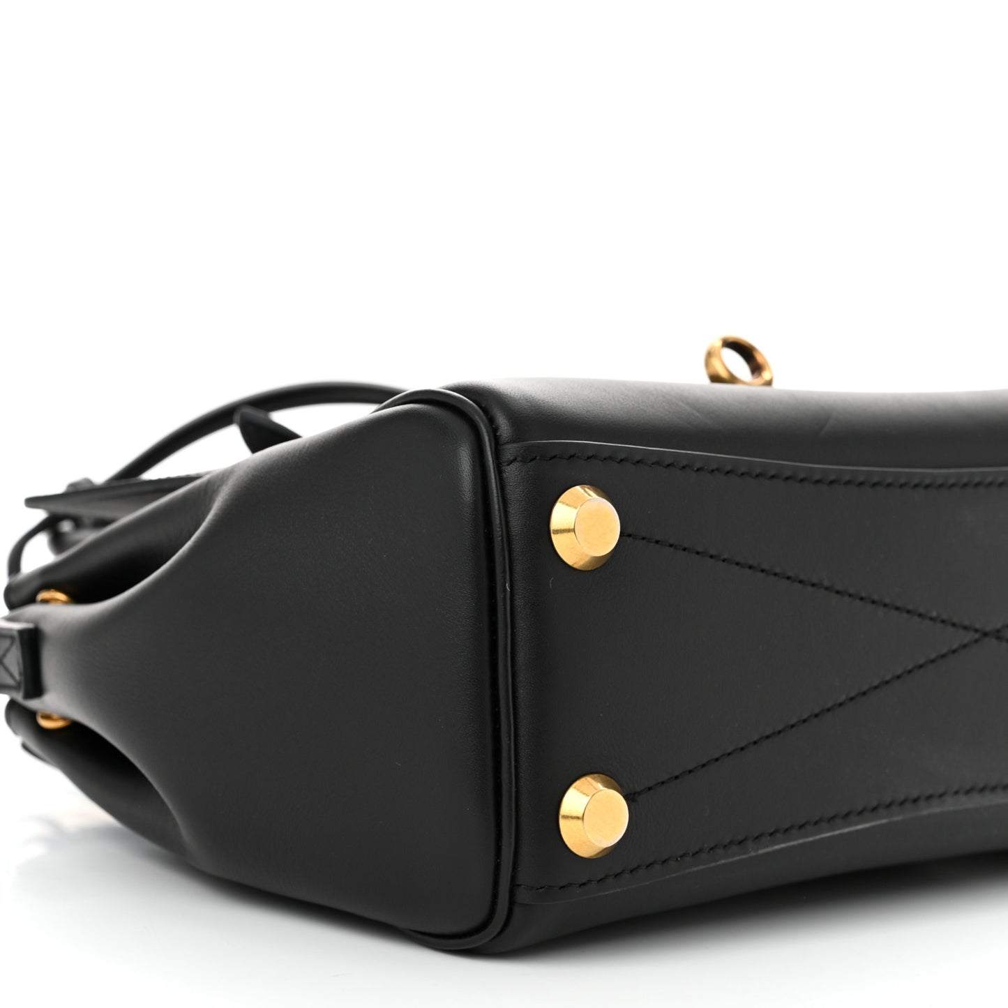 Smooth Calfskin Mini Bel Air Carry All Bag Black