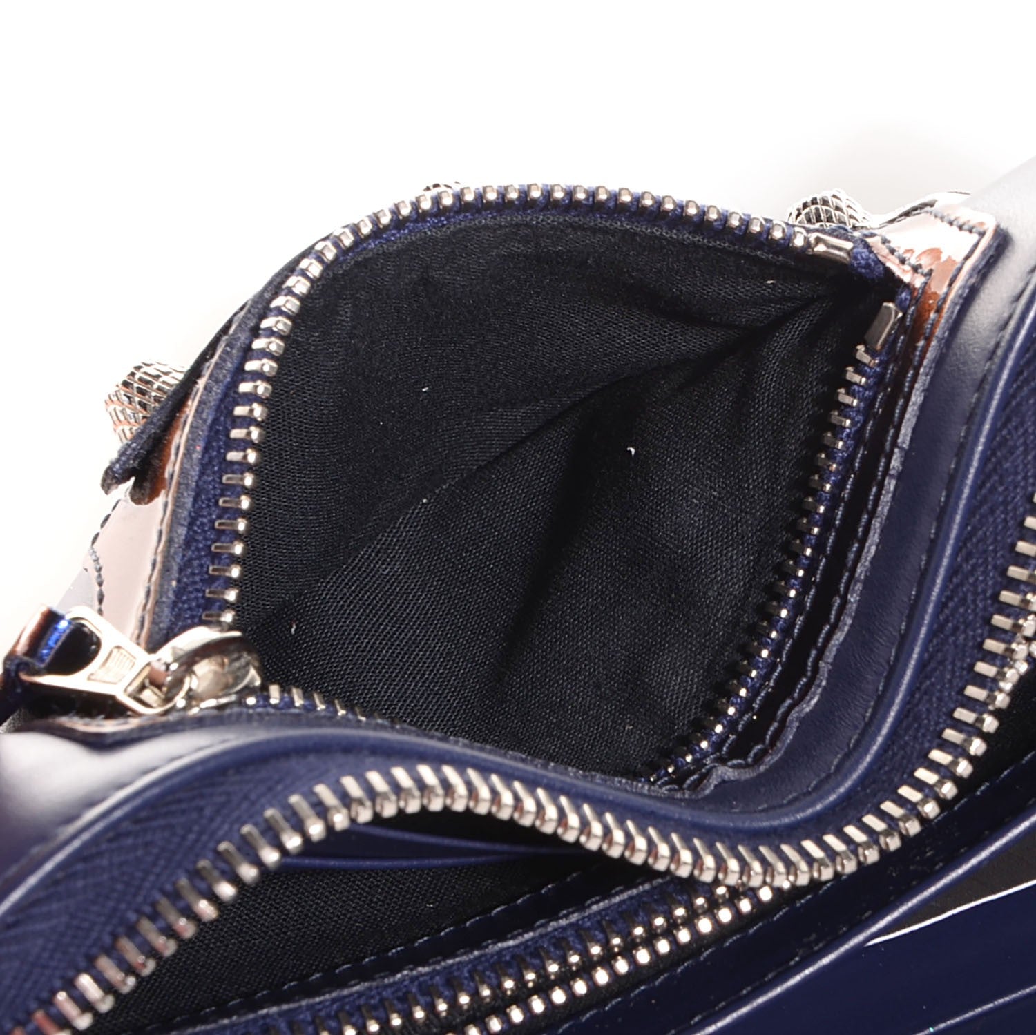 Balenciaga Smooth Calfskin Metallic Patent Giant 12 Silver Hardware Continental Zip Around Wallet Ultraviolet 10 of 11