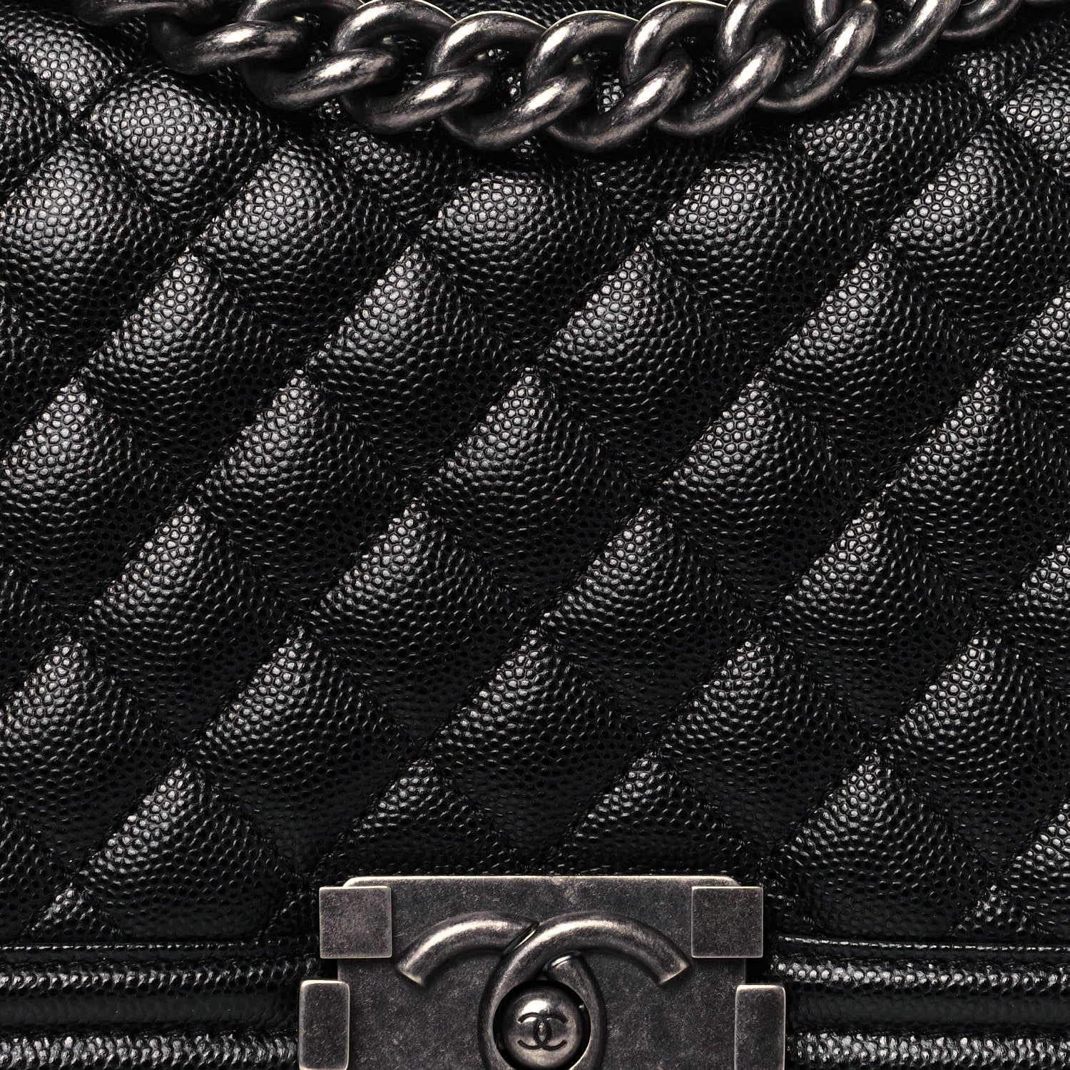 Chanel Caviar Quilted Medium Boy Flap Black 8 of 14