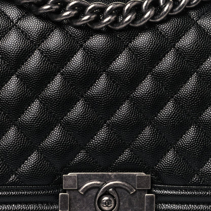 Chanel Caviar Quilted Medium Boy Flap Black 8 of 14