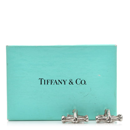 Tiffany Sterling Silver Bamboo Cufflinks 4 of 4