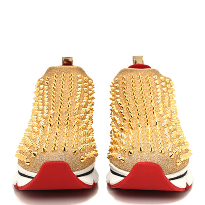 Christian Louboutin Neo Lame Spike Sock Donna Flat Sneakers 39.5 Gold 2 of 7