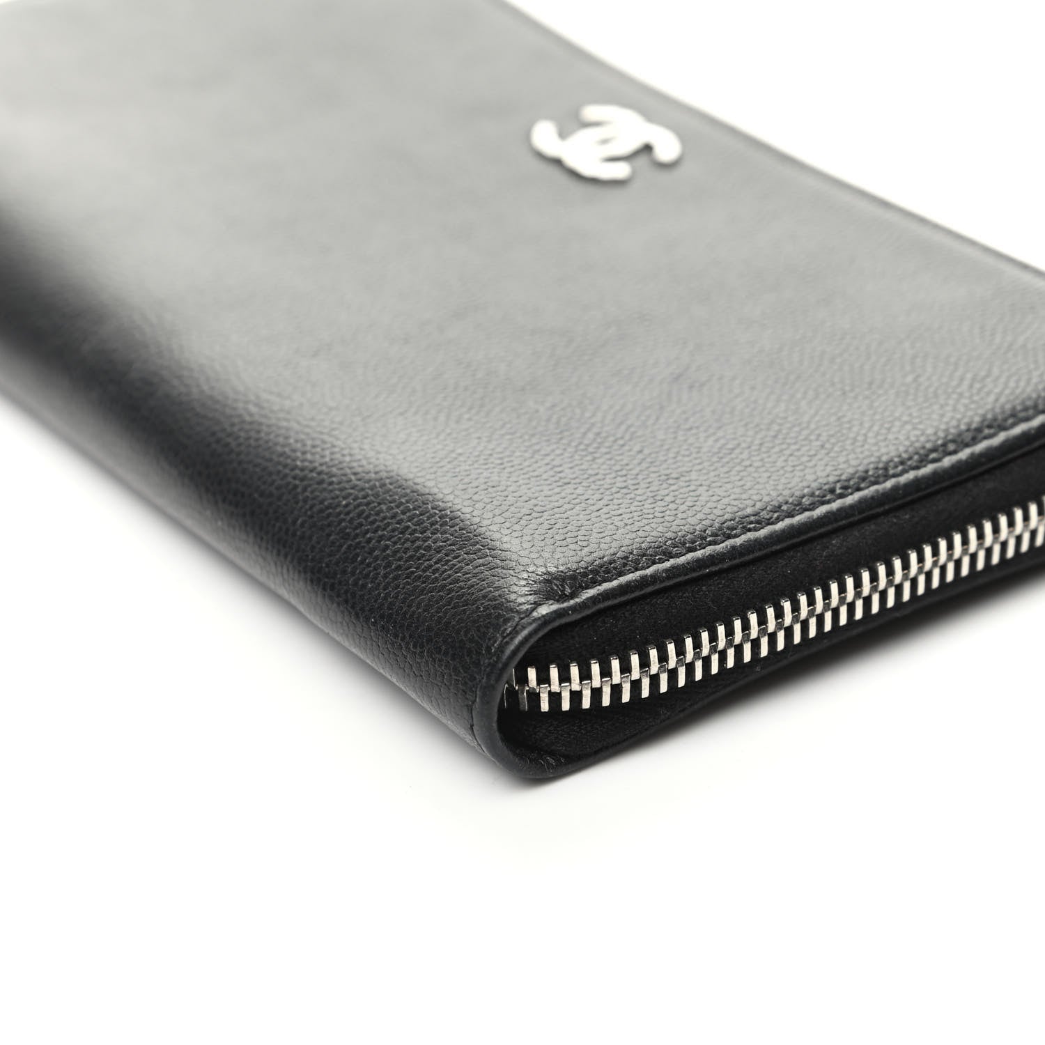 Chanel Caviar Sevruga Zip Around Wallet Black 9 of 9