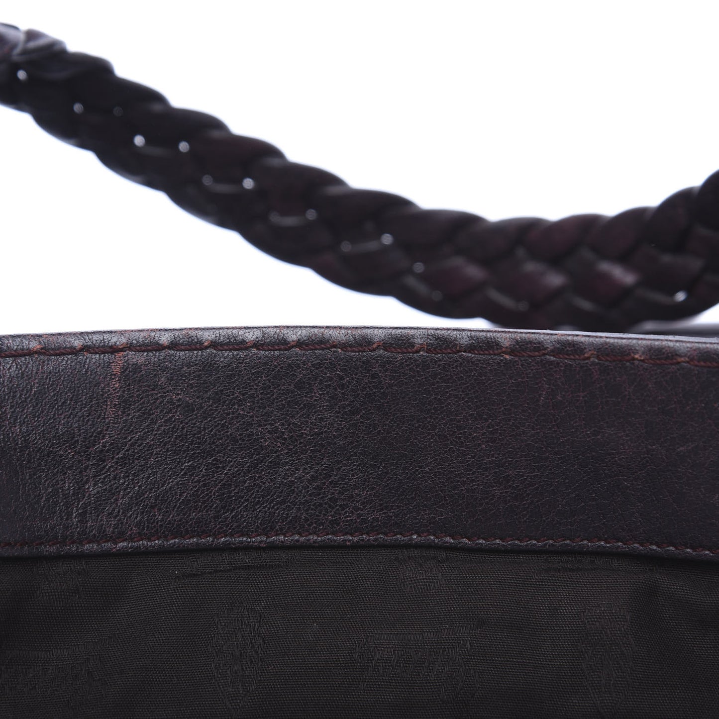 Calfskin Medium Bamboo Bar Tote Bag Dark Brown